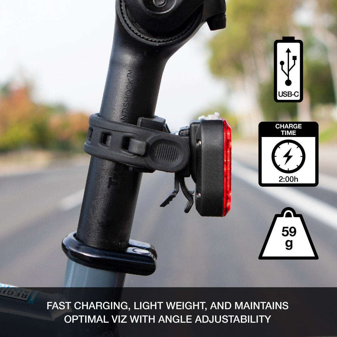 niterider vmax+ 150 taillight side profile usb-c rechargeable
