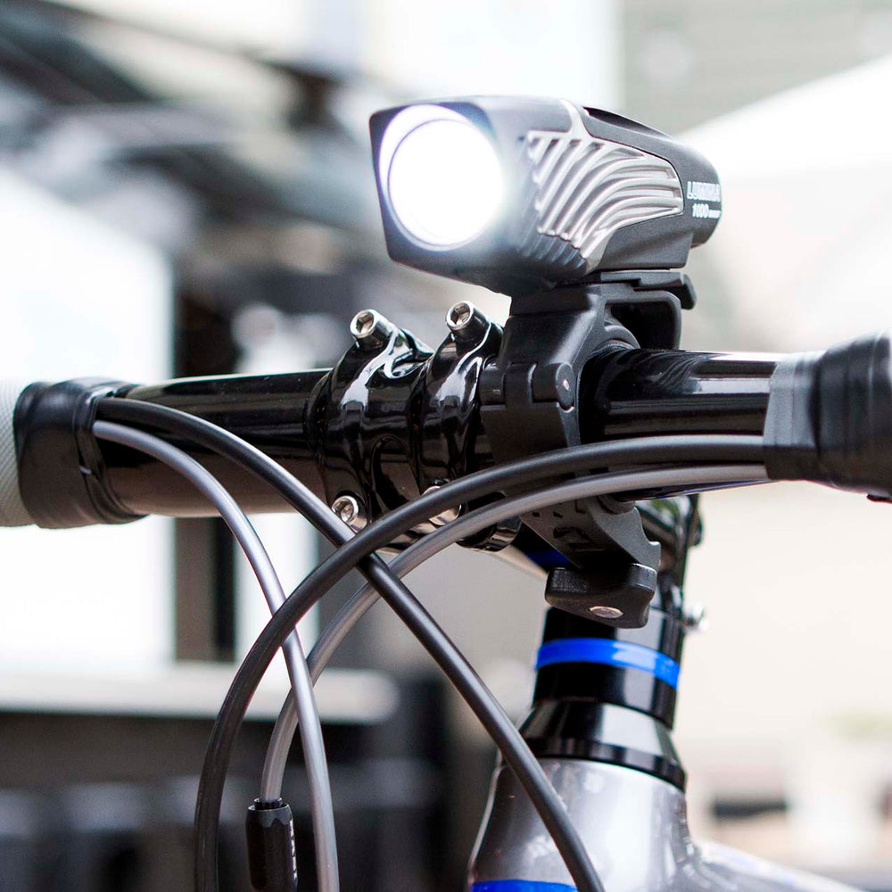 roadbike with niterider lumina handlebar clamp mount
