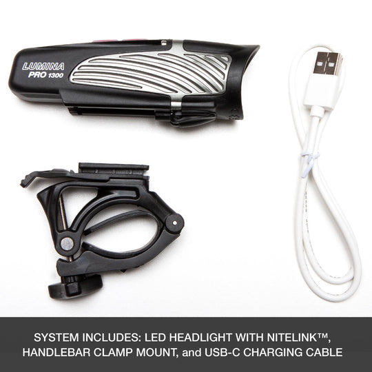 Lumina™ boost Pro 1300 Front Bike Light with NiteLink™ (7157765963929)