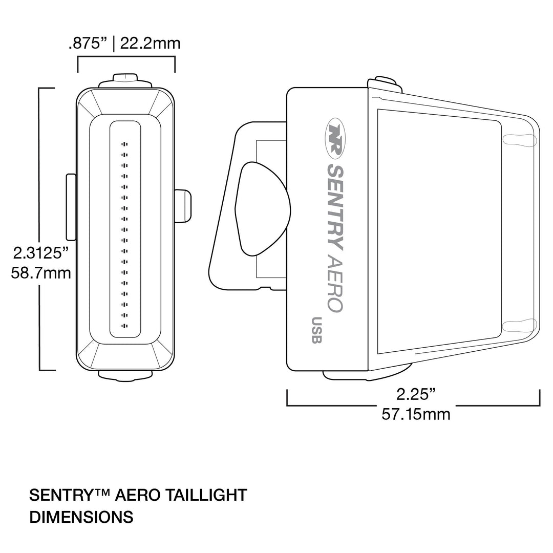 highly visible bike light safety niterider sentry aero