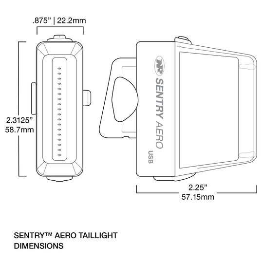 highly visible bike light safety niterider sentry aero